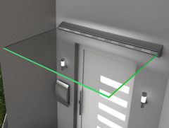 Vchodová strieška GUTTAVORDACH LED 160 x 100 cm strieborná / číra GU7410003