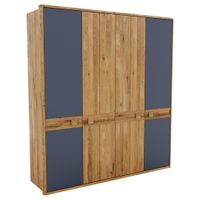 Linea Natura ŠATNÍ SKŘÍŇ, divoký dub, antracitová, dub artisan, divoký dub, 206/225/58 cm