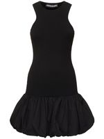 Bubble Rib Knit Viscose Blend Mini Dress
