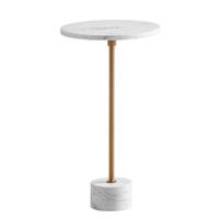 Livetastic PRÍRUČNÝ STOLÍK, biela, zlatá, kameň, 30/30/55,5 cm