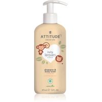 Attitude Baby Leaves Pear Nectar душ гел и шампоан 2 в 1 за деца 473 мл.