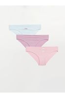 LC Waikiki LCW Young Pink Lilac Printed Bikini Panties 3-Pack