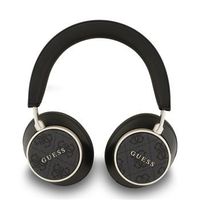 Bezdrátová sluchátka Guess PU Leather 4G Classic Logo ENC, černá