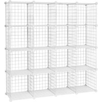 Boxxx KOMBINÁCIA REGÁLOV, biela, železo, 123/123/31 cm