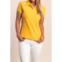 Baumwoll-Poloshirt, Gelb