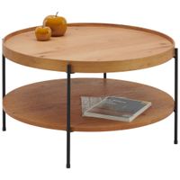 Hom`in KONFERENČNÝ STOLÍK, čierna, farba duba, drevo, kompozitné drevo, 80/80/45 cm