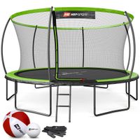 Gartentrampolin -14ft - 427 cm - Innennetz Grün/Schwarz