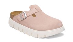 Birkenstock Boston Chunky Suede Leather Narrow Fit Pink 1029125 Dámske - Sandále Birkenstock - Ružová - 1029125-7 - Size: 7