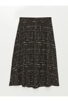 LC Waikiki Patterned Women's Flared Skirt with Elastic Waist