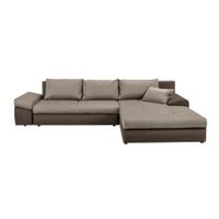Carryhome ROHOVÁ SEDAČKA, textil, hnědá, světle hnědá