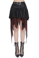 Damen Rock DEVIL FASHION - Black and Red S