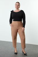 Trendyol Curve Mink Cigarette Woven Fabric Pants