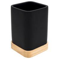 Sadena POHÁR NA ZUBNÉ KEFKY prírodná farba, čierna