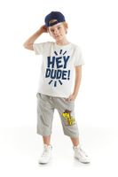 Denokids Hey Dude Boy's T-shirt Capri Shorts Set