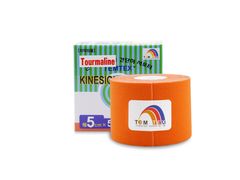Temtex kinesio tape Tourmaline, pomarańczowa taśma tapingowa 5cm x 5m