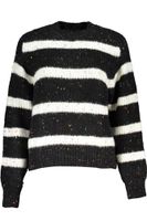 Czarny sweter damski w paski