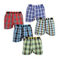 5PACK pánské trenky Styx sportovní guma vícebarevné (5B102125) M