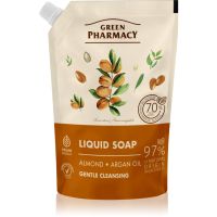 Green Pharmacy Almond & Argan Oil рідке мило для рук змінне наповнення 460 мл