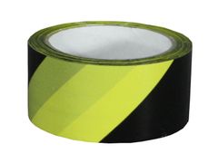 6 ks - Páska samolepiaca PP 50x66 tlač PRUHY žltá + čierna