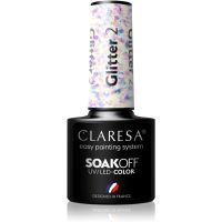 Claresa SoakOff UV/LED Color Glitter gel lak za nohte odtenek 2 5 g