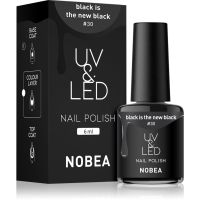 NOBEA UV & LED Nail Polish τζελ βερνίκι νυχιών με τη χρήση των UV/LED λαμπτήρων λαμπερός απόχρωση Black is the new black #30 6 μλ