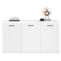 Hom`in ŠIROKÁ KOMODA, antracitová, biela, 150/84,6/42 cm