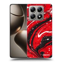 Silikónový čierny obal pre Xiaomi 14T Pro - Red black