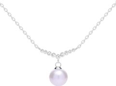 Preciosa Něžný stříbrný náhrdelník s pravou perlou Samoa 5308 00