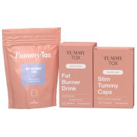 Express Bikinifigur Paket: Fatburner Fat Burner Drink, Appetitzügler Slim Tummy Caps und Abnehm-Tee My Skinny Tea | TummyTox