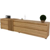 Linea Natura NÍZKA KOMODA, dub, farba duba, 248,8/55,3/44 cm