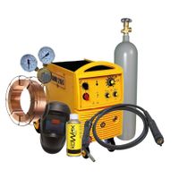 Svářecí Poloautomat OMI 206i + Hořák + Ventil + Kukla + Sprej + Drát + plná Láhev CO2