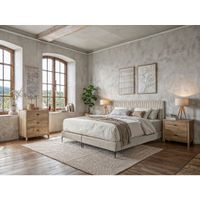 MID.YOU POSTEL BOXSPRING, 180/200 cm, krémová