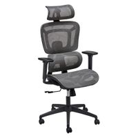 MID.YOU OTOČNÁ ŽIDLE, síťovina, šedá