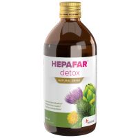 HepaFar Detox-Drink 500 mL - natürlich Leber & Körper entgiften. 100 % pflanzlich: Mariendistel, Artischocke, Löwenzahn, Grüner Tee und Mn | Sensilab