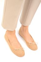 Soho Women's Nude Suede Flats 19003