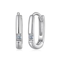Olivie Strieborné obdĺžnikové náušnice MOISSANITE 9980