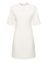 Short Sleeve Crepe Mini Dress
