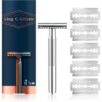 Gillette King C. Double Edge brivnik + britvice 5 ks 1 kos