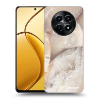 Silikónový čierny obal pre Realme 12X - Cream marble