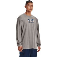 T-shirt Under Armour Grid Geometric Logo Ls Pewter S