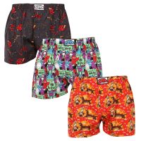 3PACK pánské trenky Styx art klasická guma vícebarevné (3A15245) S