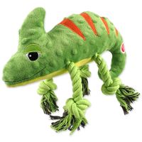 Hračka Dog Fantasy Jungle chameleon pískací zelená 28cm ​