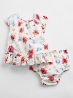 GAP Baby body floral ruffle set Farebná