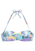 VENICE BEACH Bikini gornji dio  akvamarin / žuta / ljubičasta / puder roza