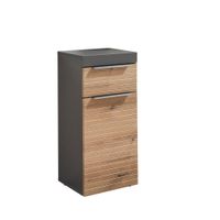 MID.YOU STREDNE VYSOKÁ SKRINKA, grafitová, farba duba, 36/79/31 cm