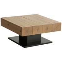 Carryhome KONFERENČNÝ STOLÍK, čierna, farba duba, kompozitné drevo, 80/80/40 cm