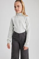 DEFACTO Girls Turtleneck Basic Sweater