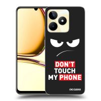 Silikónový čierny obal pre Realme C53 - Angry Eyes - Transparent