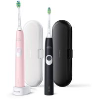 Philips Sonicare 4300 HX6800/35 sonična električna četkica za zube, 2 kom Black and Pink 1 kom