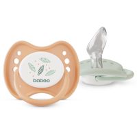 Baboo Soothers Silicone Orthodontic with Case cumlík Peachy Keen 0-6 m 2 ks